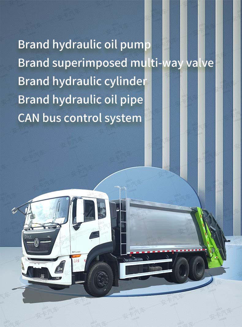  Dongfeng 6×4 20cbm Compression Garbage Truck Detailed Diagram