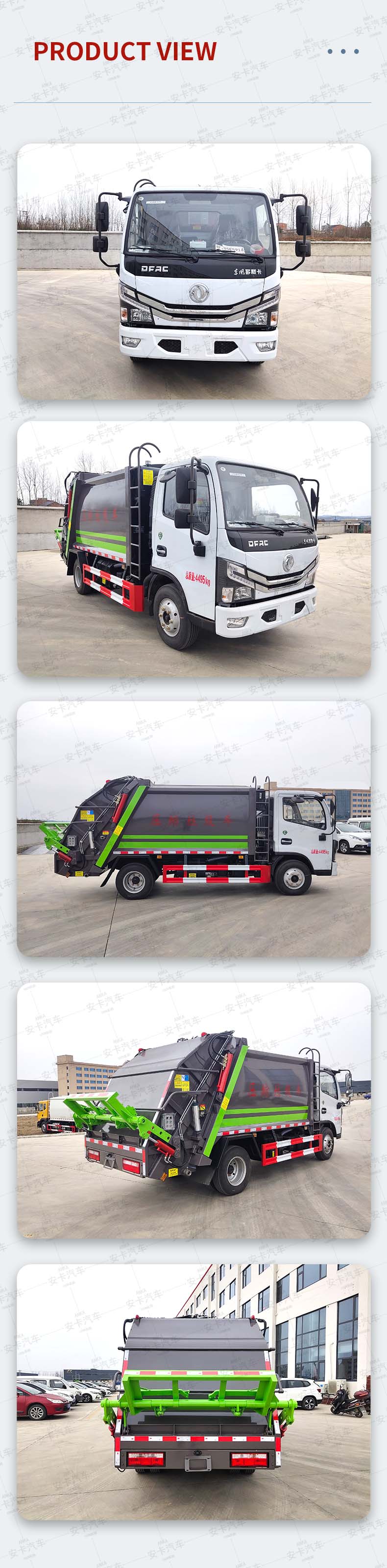  DongFeng 4X2 7cbm Garbage Compactor Truck Product  Pictures