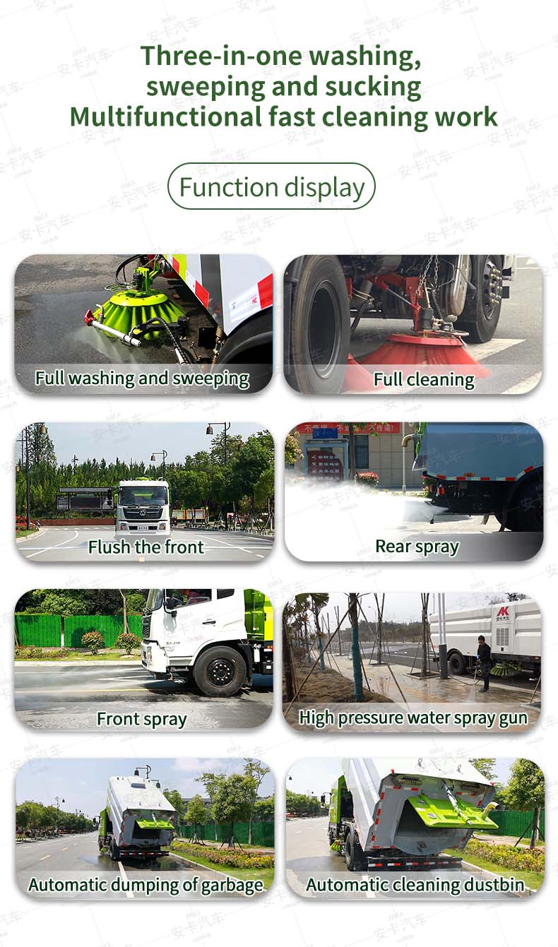  China JMC 4*2 malaysia vacuum road sweeper truck Functional Show
