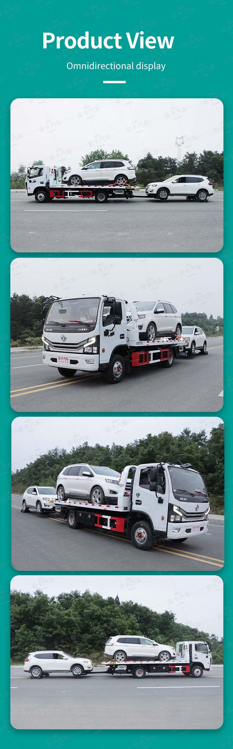  Dongfeng 4*2 flatbed tow wrecker truck Product  Pictures