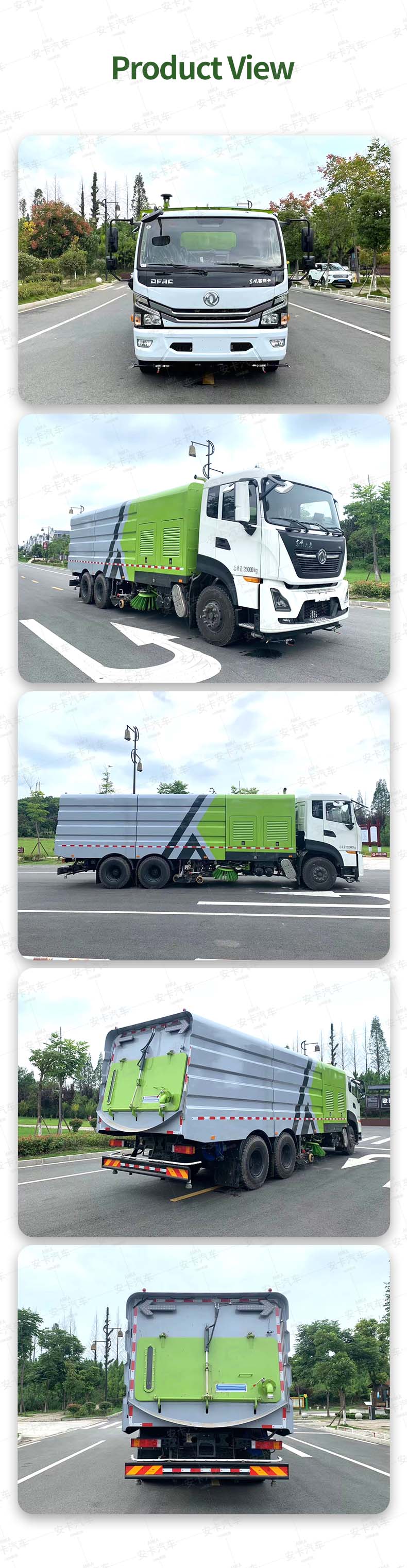  Dongfeng 6x4 multi-functional road sweeper truck Product  Pictures
