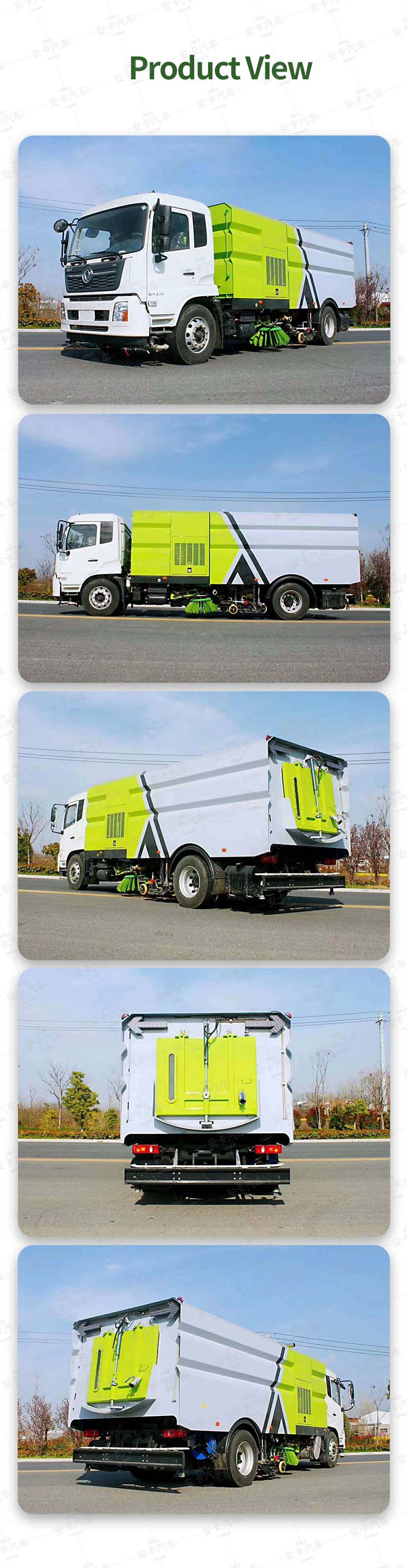  Dongfeng 4x2 Multipurpose 18 ton road sweeper truck Product  Pictures