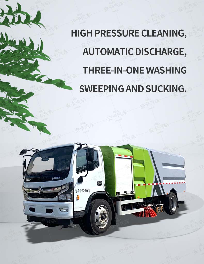  12 Tons Electric Street Sweeper with High Pressure detailed diagram