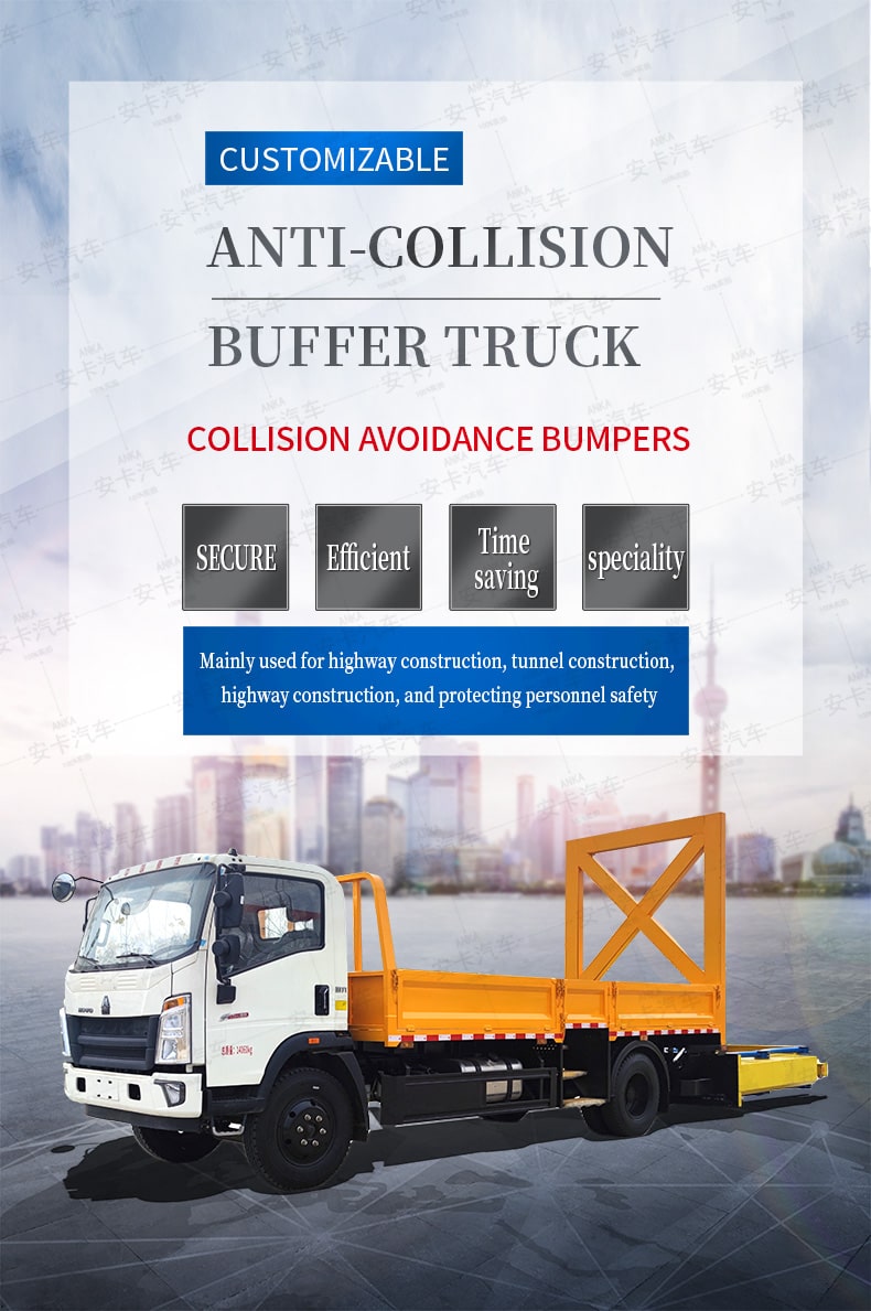  HOWO 100K 4*2 car anti-collision buffer truck Detailed Diagram
