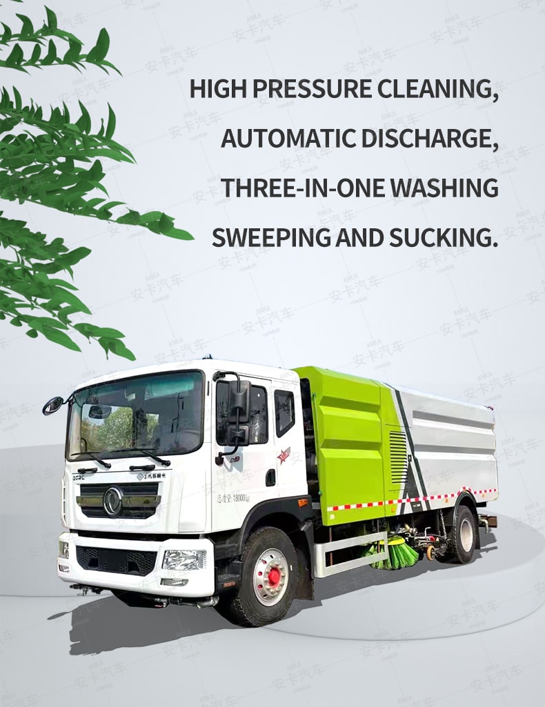  Dongfeng 4*2 road sweeper truck Detailed Diagram