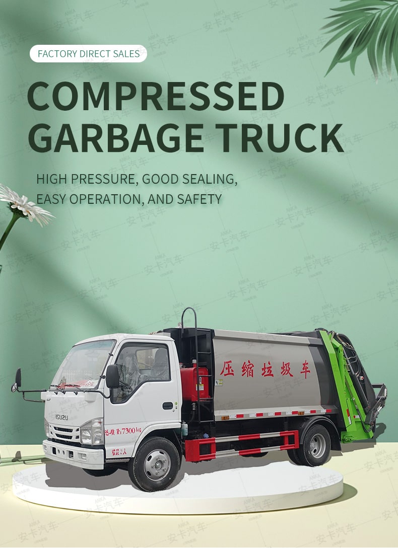  Isuzu 4*2 3 ton waste collection garbage truck detailed diagram 