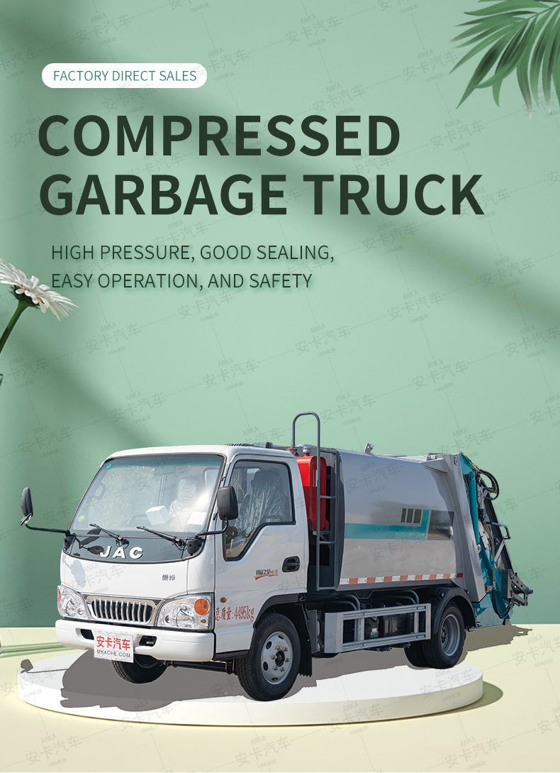  JAC 5cbm euro 2 3 4 5 compressed garbage truck detailed diagram