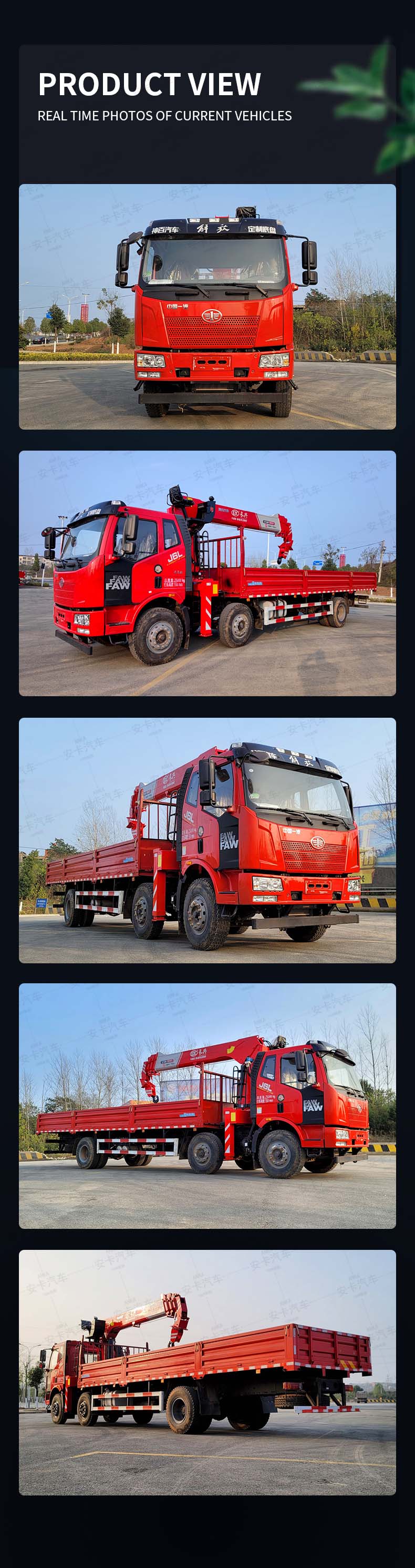  SHACMAN 10 ton 8*4 truck mounted crane Product  Pictures 