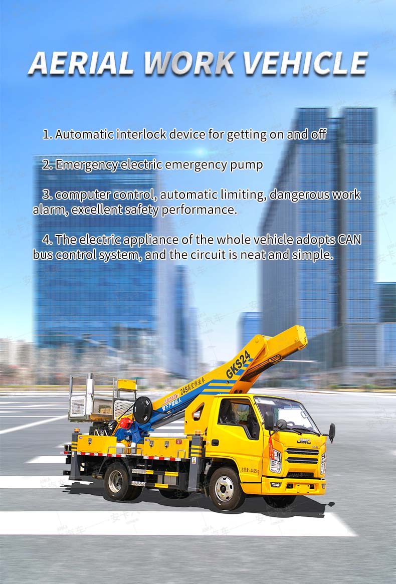  JMC 24m Arm Lift Bucket Truck Aerial Work Platform Truck Detailed Diagram