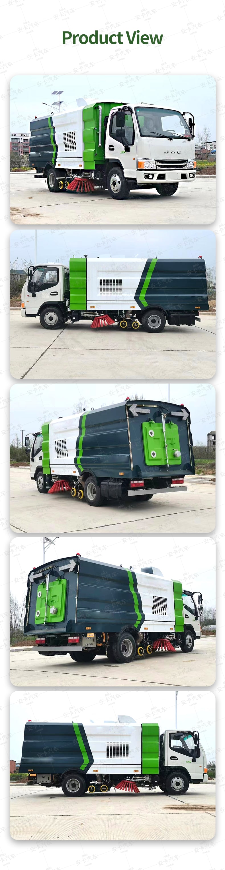  JAC 4*2 dust suction truck road cleaning machine Product  Pictures
