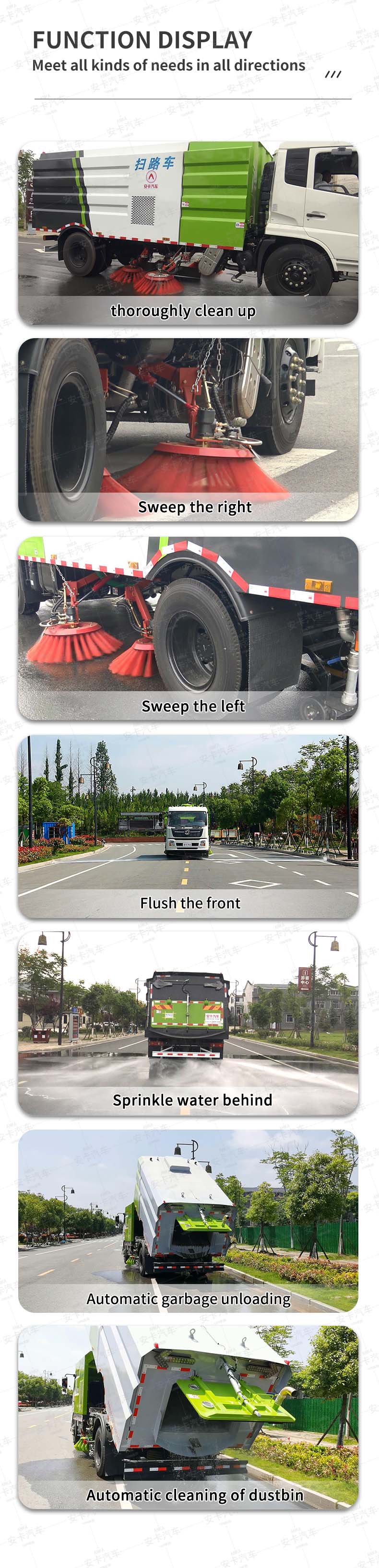  Foton 4x2 RHD road sweeper truck Functional Show