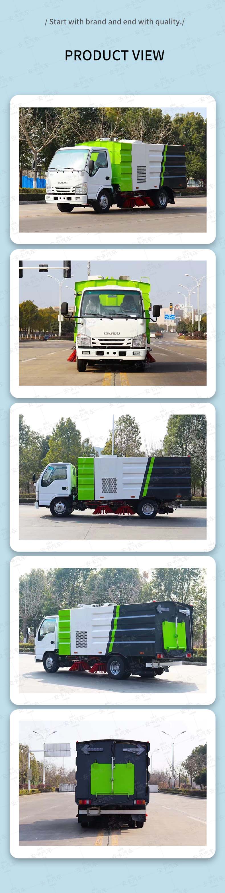  ISUZU 5000Liters Vacuum Road Sweeper Cleaning Truck Product  Pictures