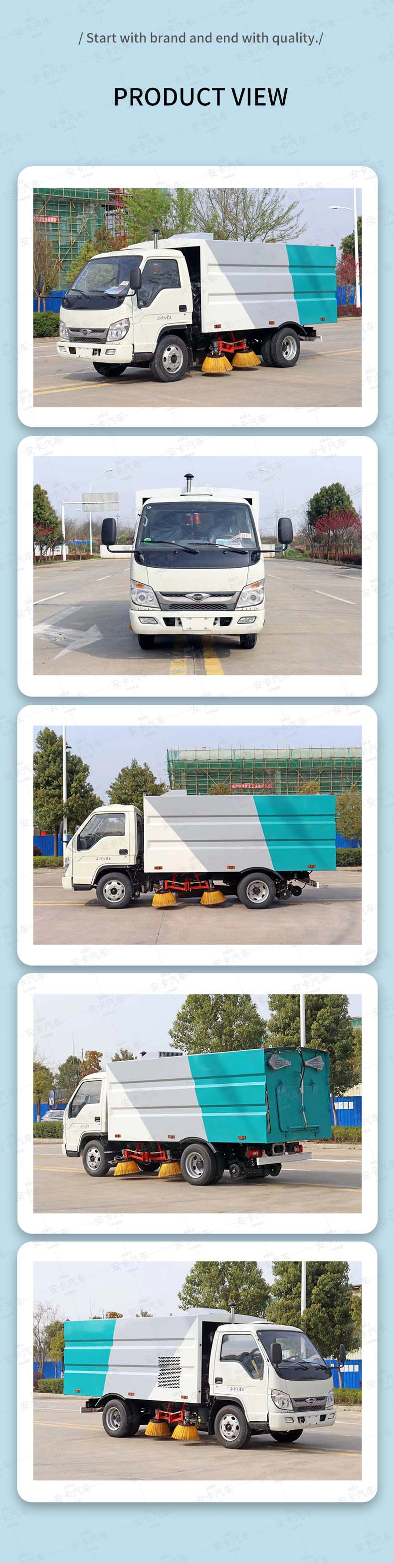  Foton 4x2 RHD road sweeper truck Product  Pictures