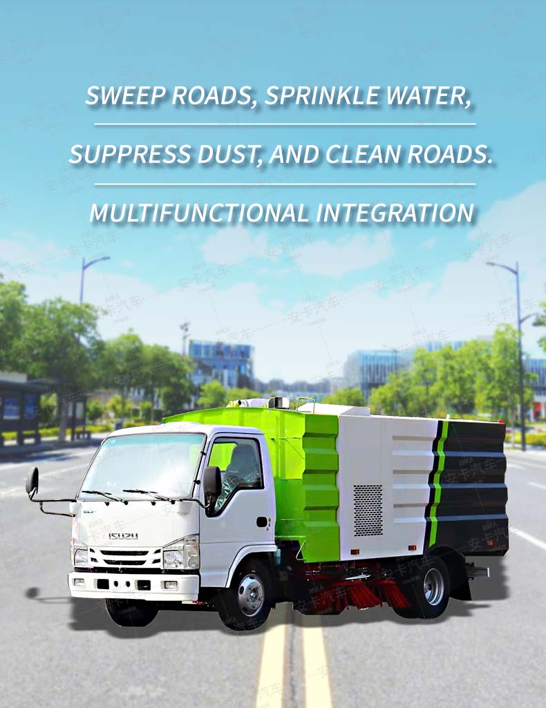  ISUZU 5000Liters Vacuum Road Sweeper Cleaning Truck Detailed Diagram