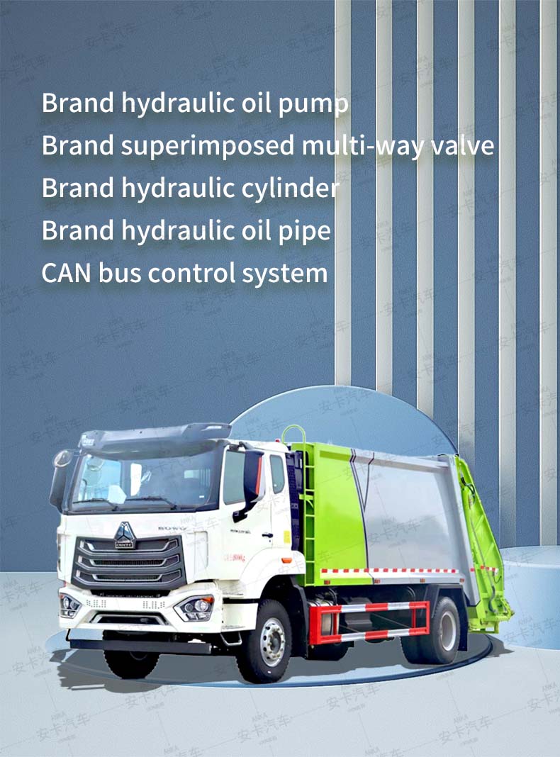  Howo 4*2 garbage collection 14m3 Compactor Garbage Truck Detailed Diagram
