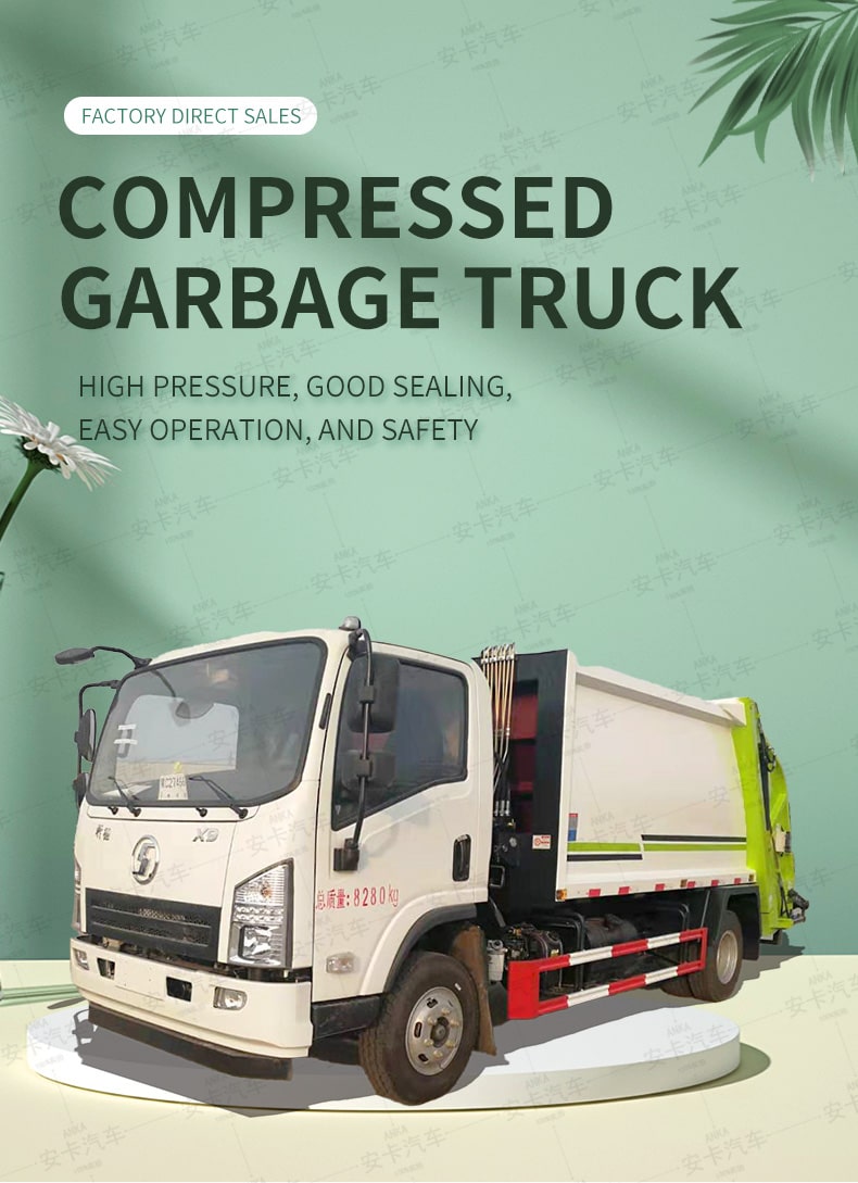  SHACMAN 7 cbm sanitation compressed garbage truck Detailed Diagram