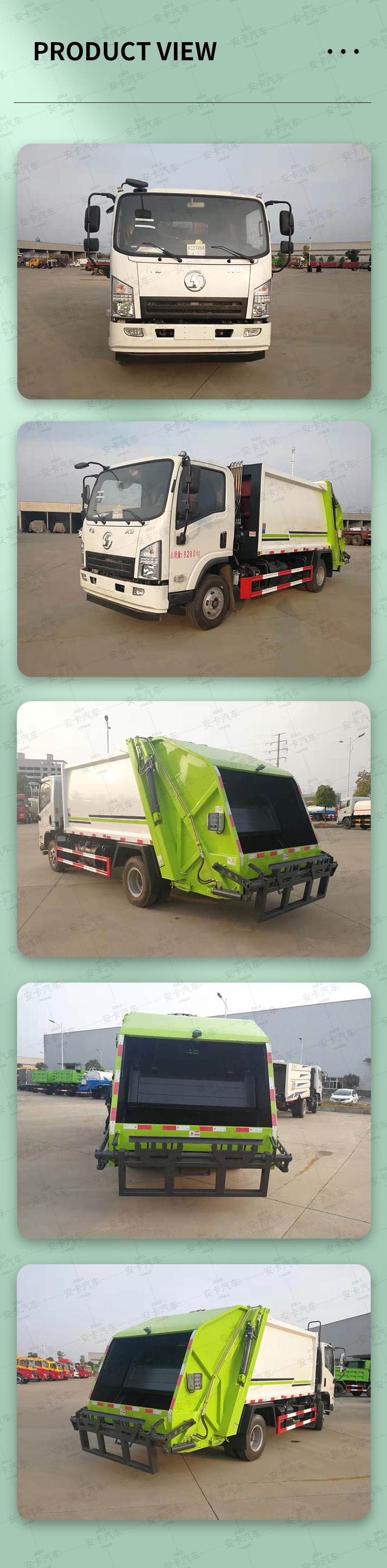  SHACMAN 7 cbm sanitation compressed garbage truck Product  Pictures 