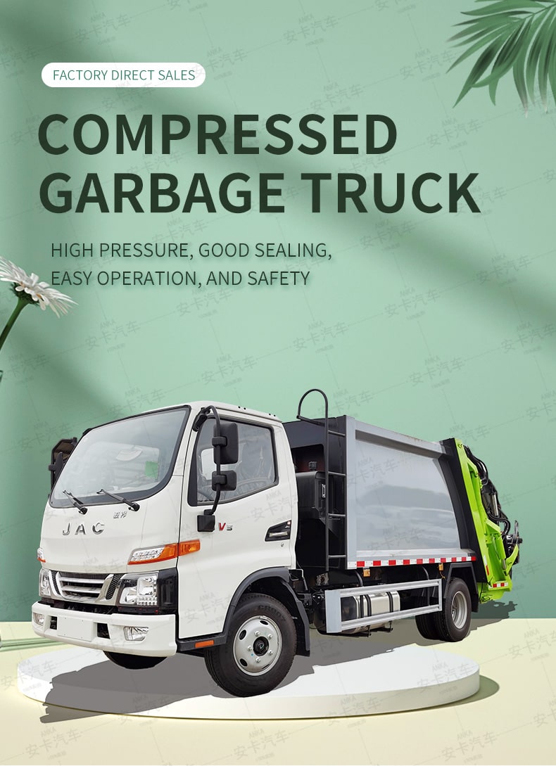  JAC 4*2 6m3 garbage collect garbage compactor truck detailed diagram