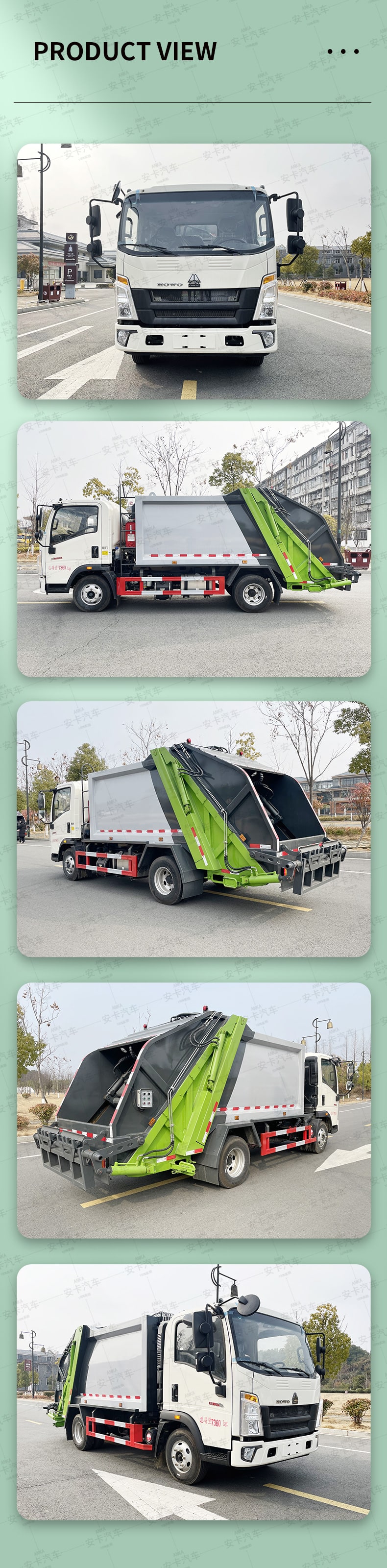  SINOTRUK HOWO 4*2 sanitation compressed garbage truck Product  Pictures
