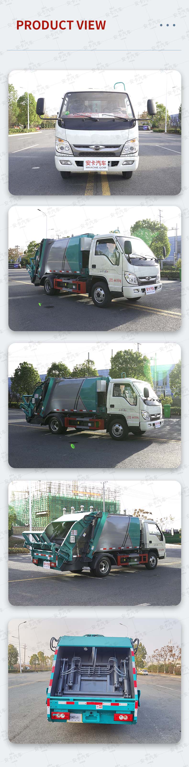  Foton 5cbm Professional Compressed Garbage Truck Product  Pictures