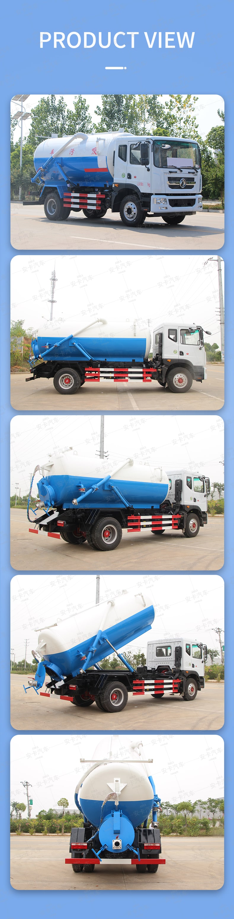  Dongfeng 15 cbm vacuum truck sewage suction Product  Pictures