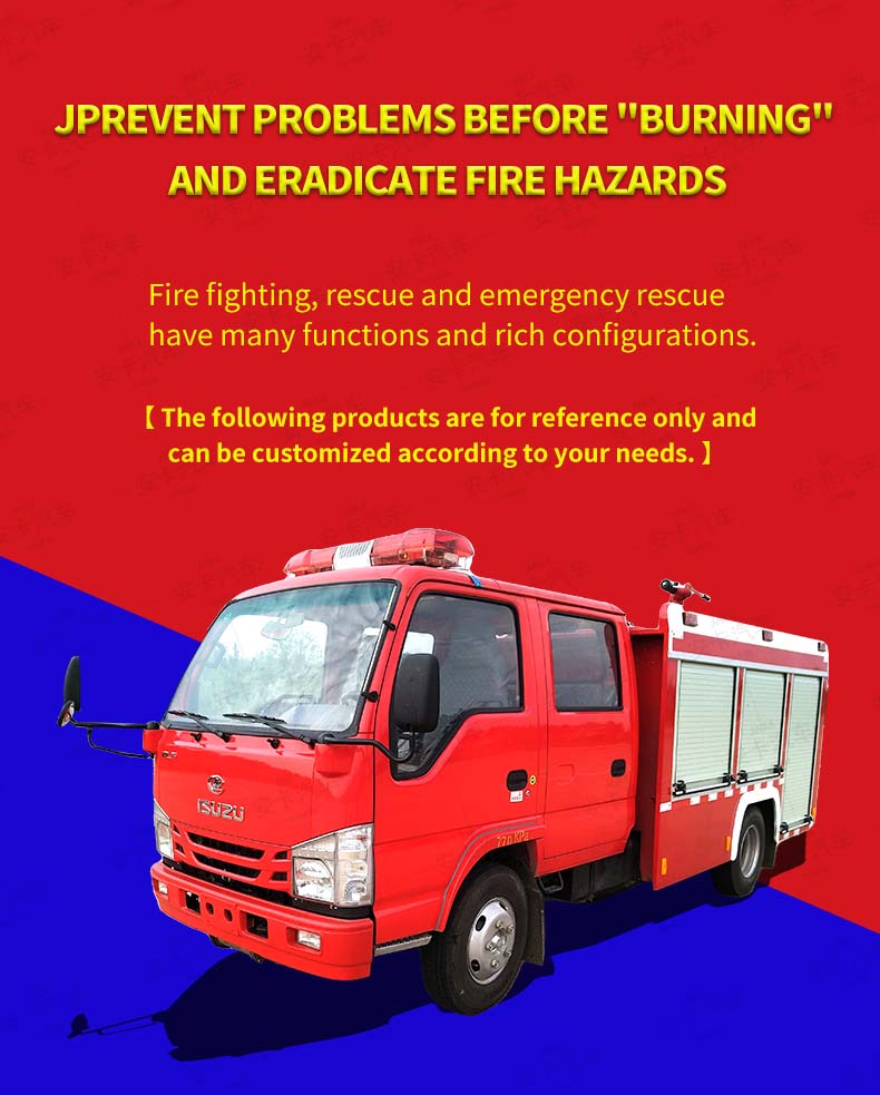  Isuzu 2000 Liters Water Foam Fire Fighting Truck Detailed Diagram