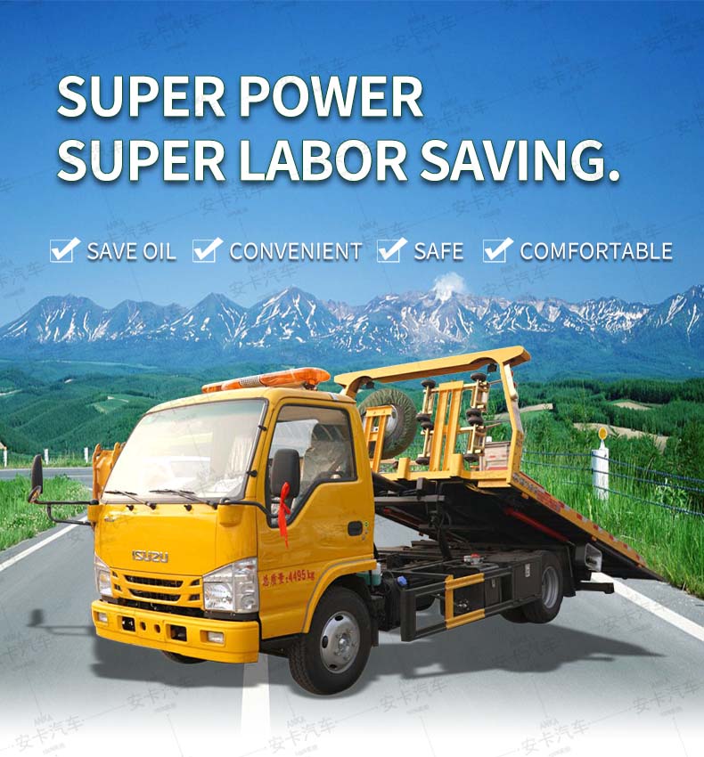  ISUZU 4X2 Flatbed Towing Wrecker Road rescue truck Detailed Diagram