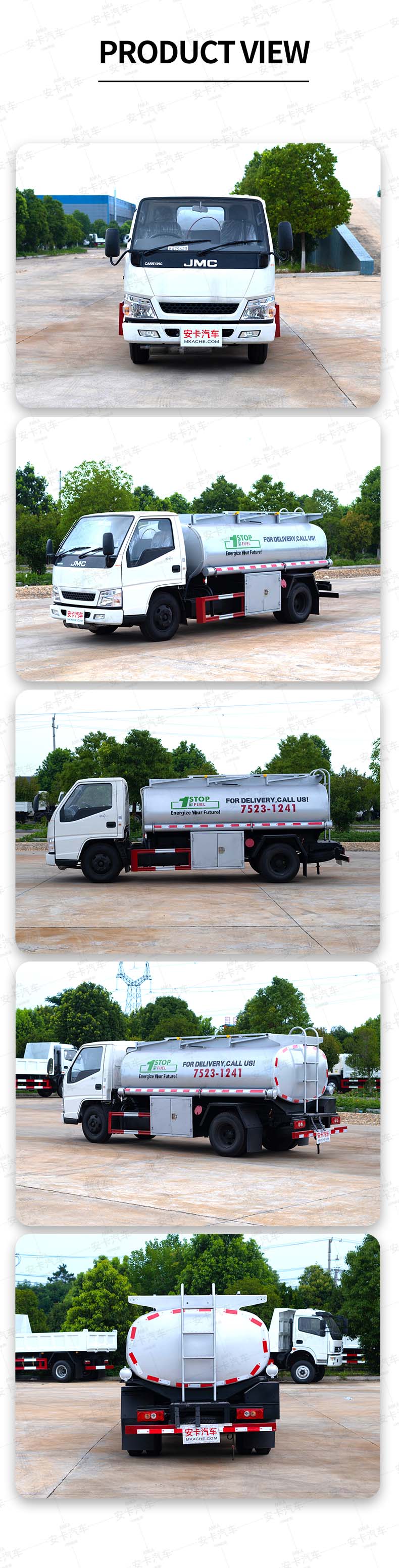 JMC cheap price Small 5000 liters fuel tank truck Product  Pictures