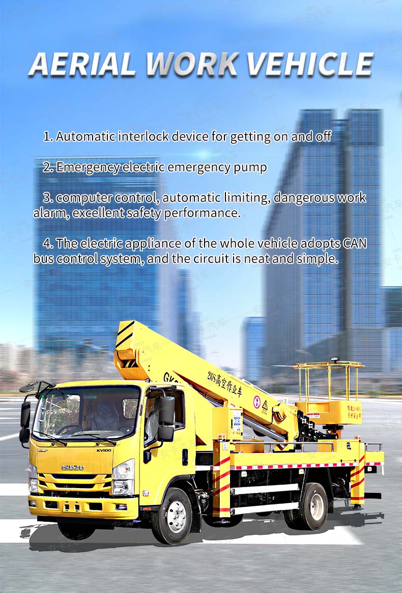  ISUZU 26m Truck Mounted Aerial Working Platform Truck Detailed Diagram 