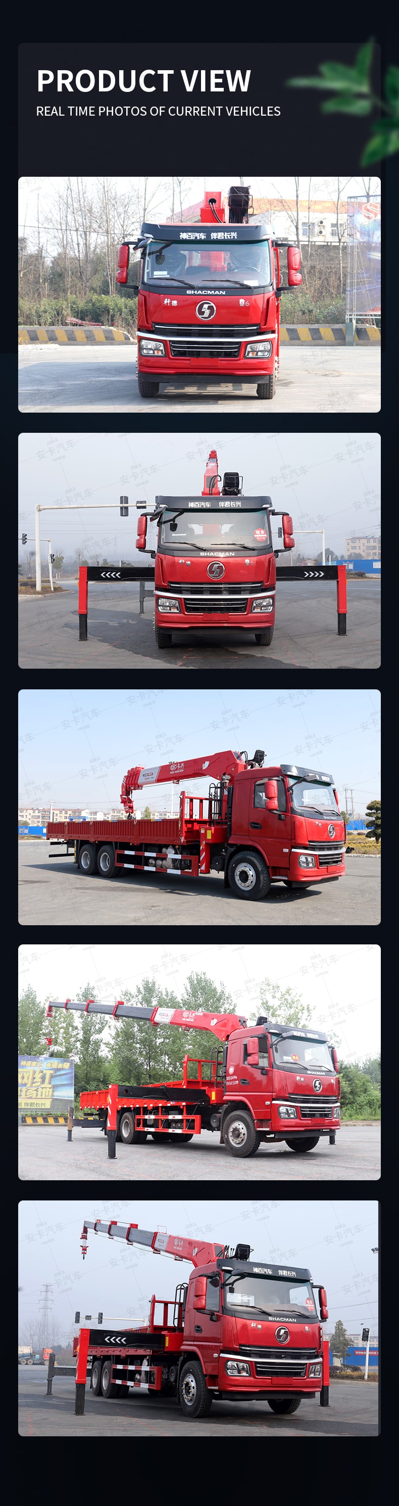  SHACMAN 21 meter telescopic boom truck mounted crane Product  Pictures