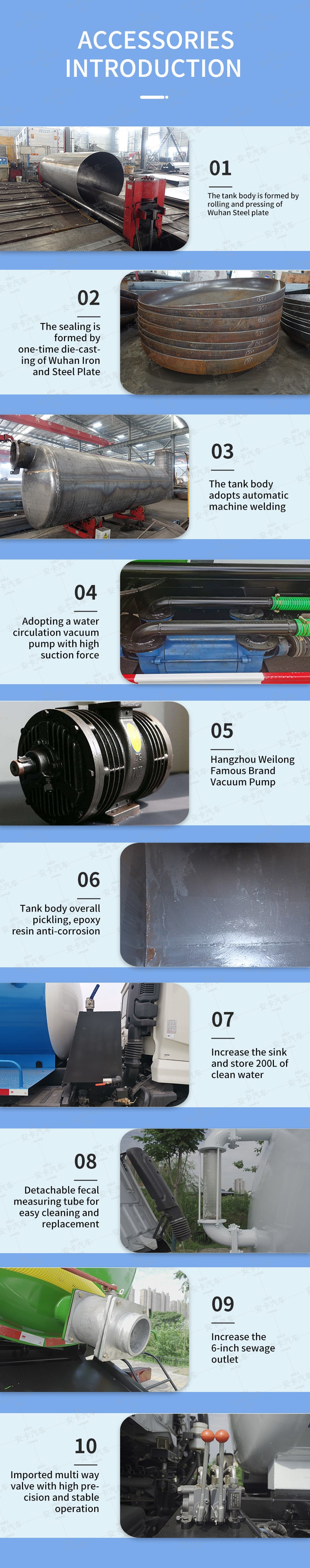  Foton 5 cbm 4×2 cleaning vaccum suction sewage truck Product Superiorit