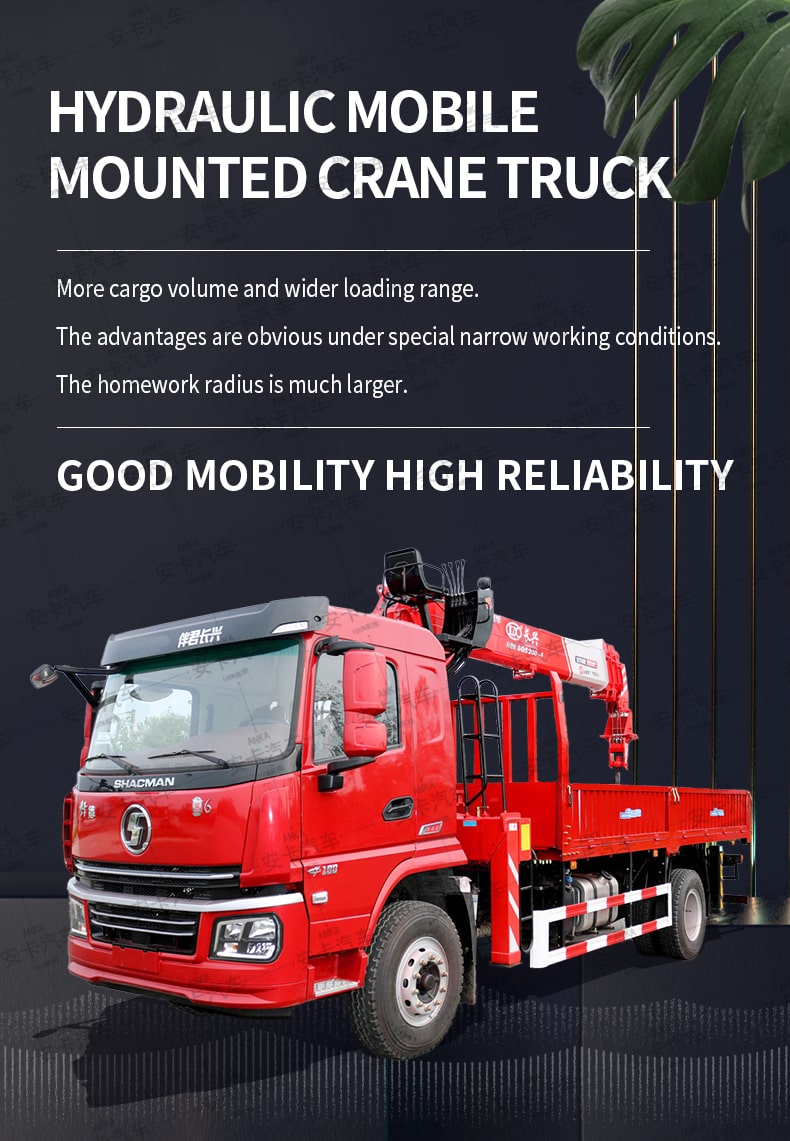  SHACMAN 20 meter straight arm truck mounted crane Detailed Diagram