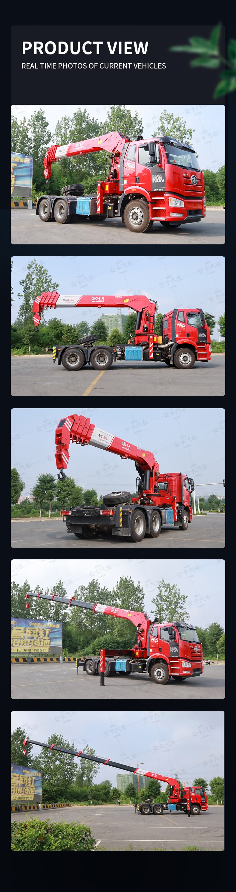 FAW 16 tons telescopic boom truck mounted crane Product  Pictures