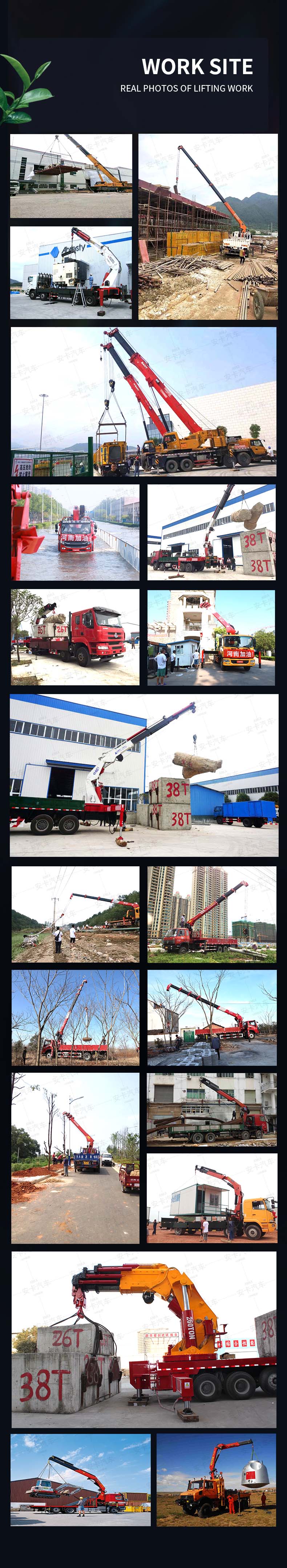 FOTON 4*2 straight arm hydraulic truck mounted crane Work Shot