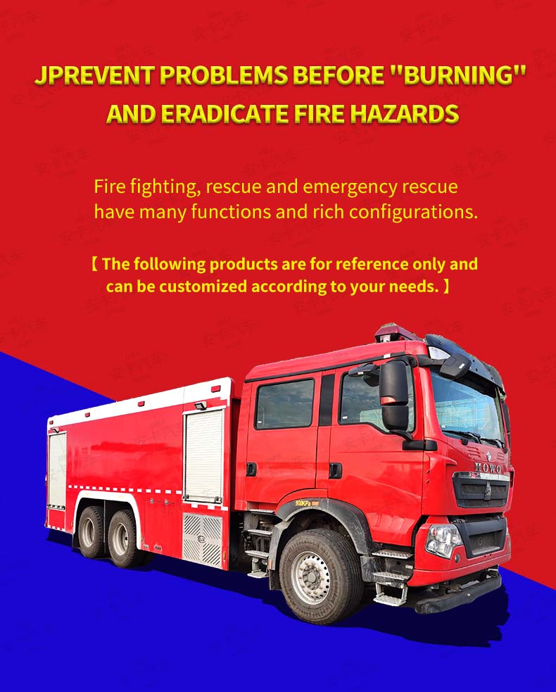  Howo high quality 16CBM water tank fire fighting truck Detailed Diagram
