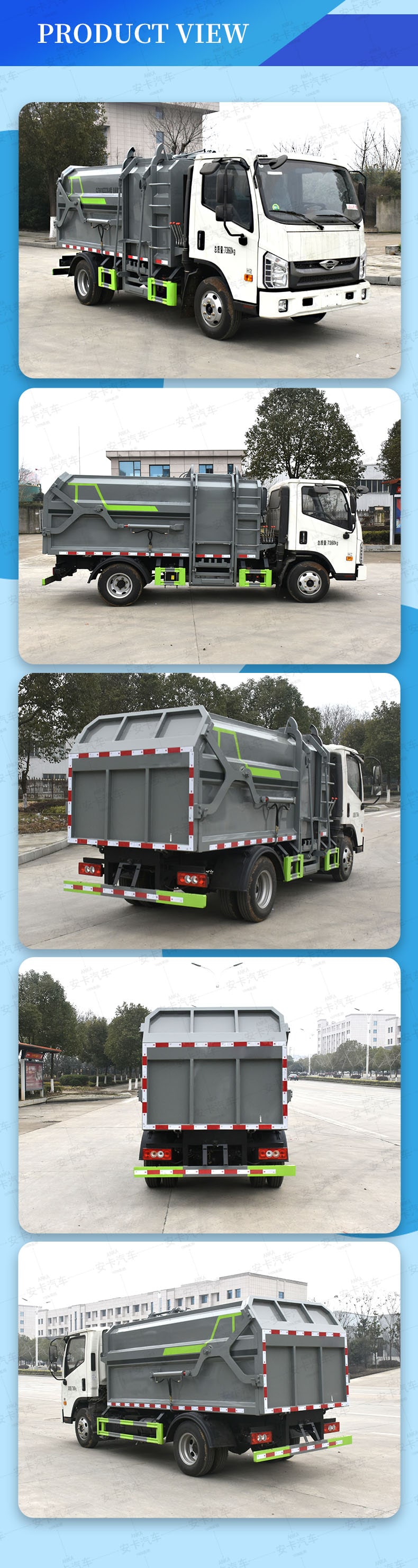  FOTON waste collection vehicle side loader garbage truck Product  Pictures