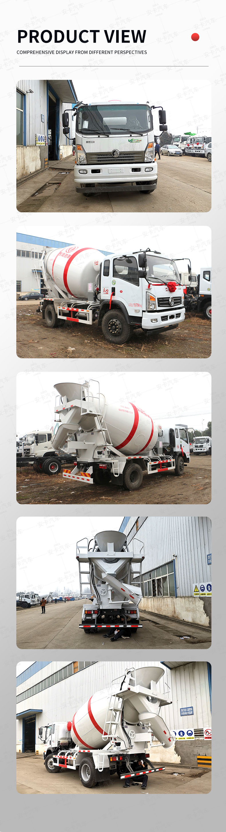  HOWO 4*2 4m3 construction machinery cement mixer truck Product  Pictures