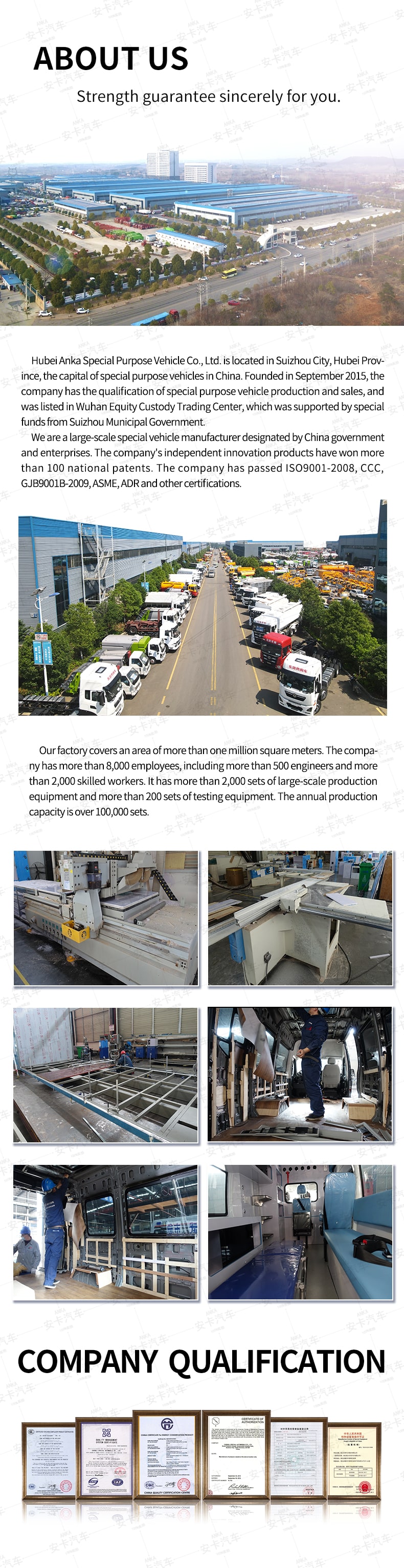  Ford 4*2 Emergency Monitoring ward-type ambulance Company Introduction