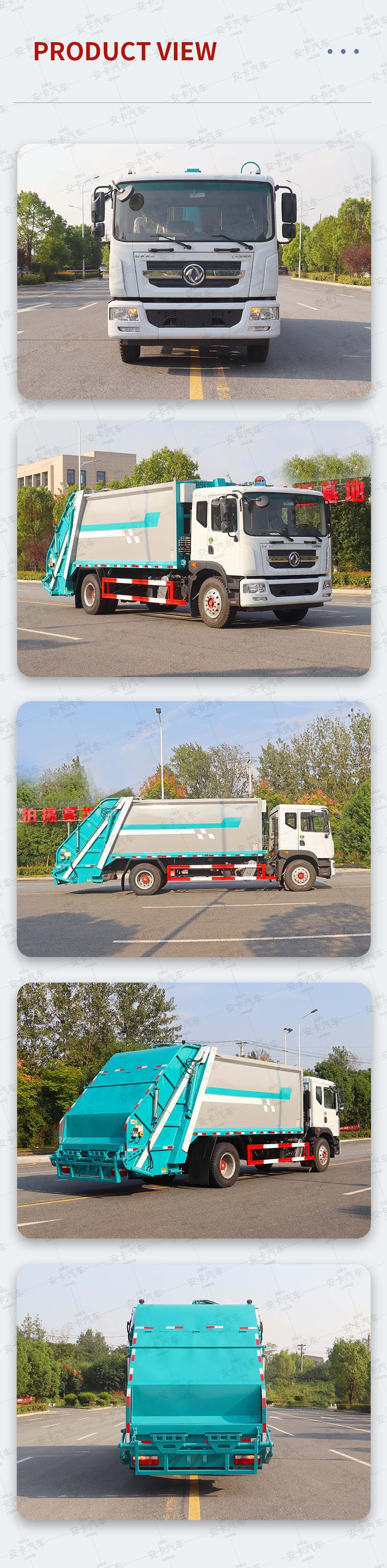  Dongfeng 4×2 18cbm Compressed Garbage Truck Product  Pictures