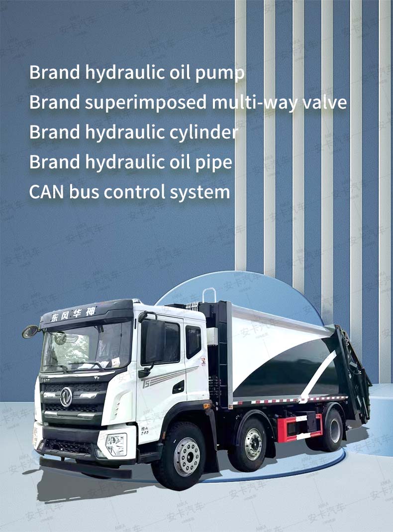  DongFeng 22cbm 6X4 Compressed Garbage Truck Detailed Diagram