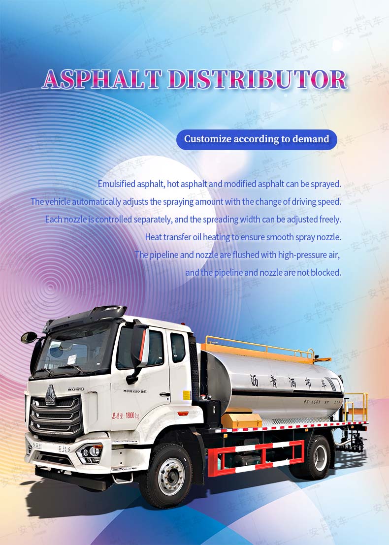  HOWO Road Construction Asphalt Bitumen Distributor Truck Detailed Diagram
