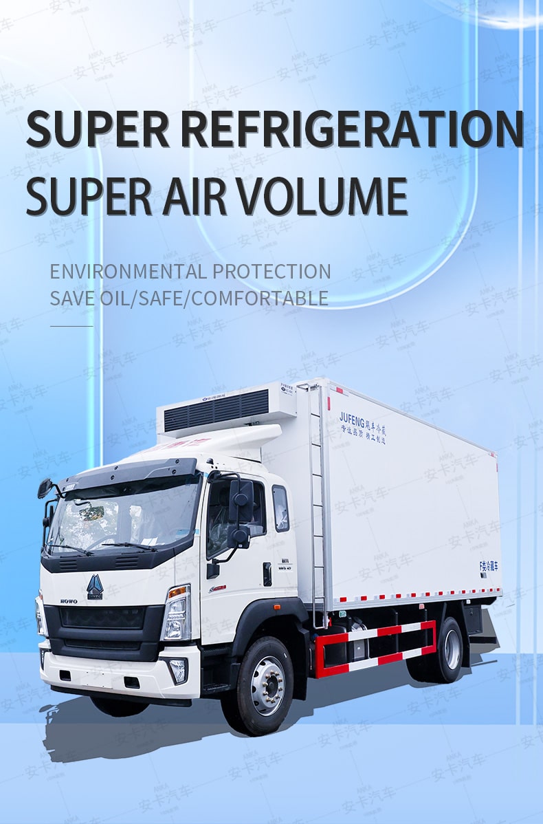  HOWO 4*2 35 cubic meter frozen meat refrigerated truck Detailed Diagram