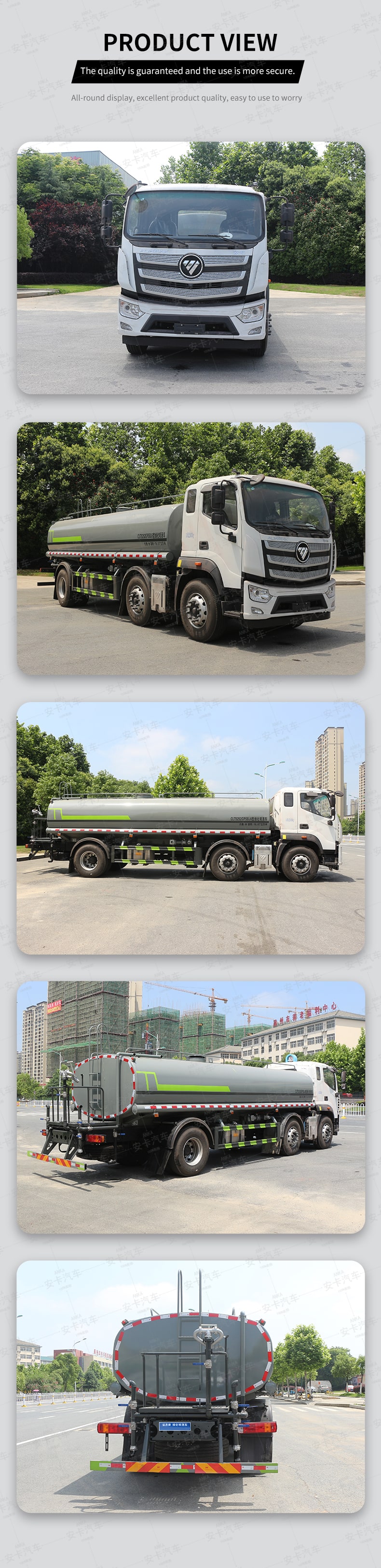  Foton 6*2 water tank truck with cheap price Product  Pictures
