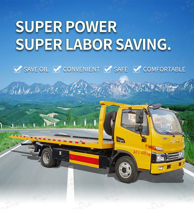  Euro 2 3 4 5 JAC 5 ton 4*2 wrecker tow truck recovery truck Detailed Diagram