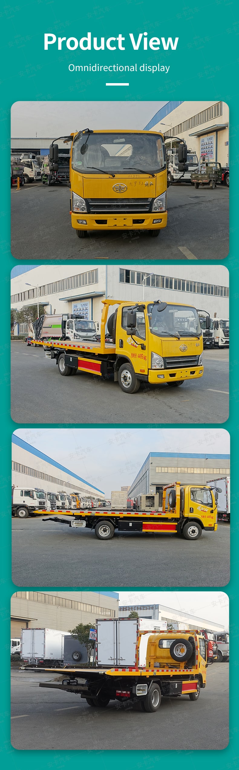  5 ton 4*2 FAW wrecker truck with wrecker bed for sale Product  Pictures