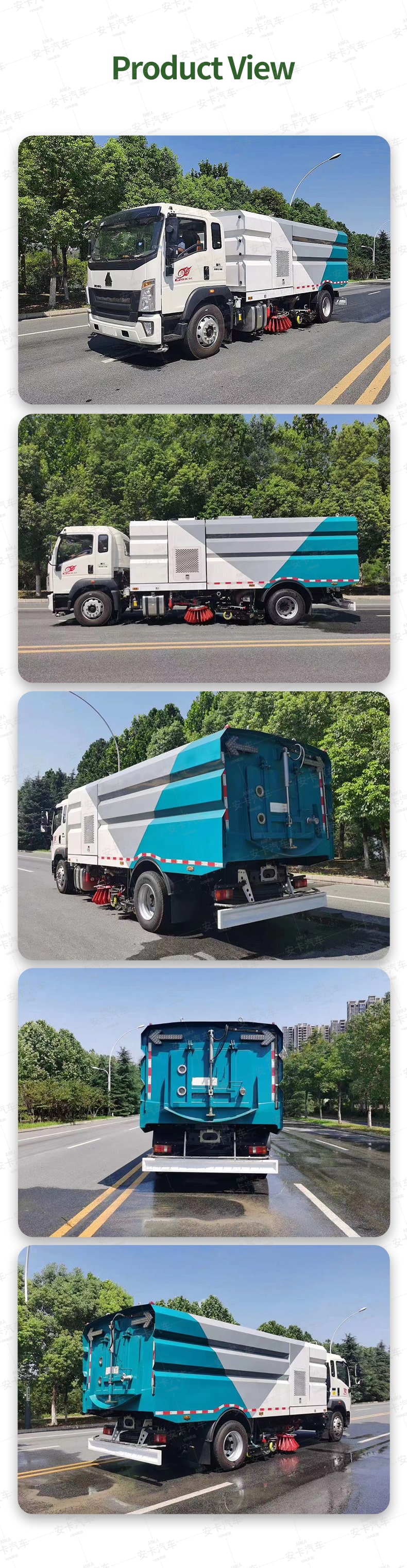 SINOTRUK 4*2 high pressure used or new road sweeper truck Product  Pictures