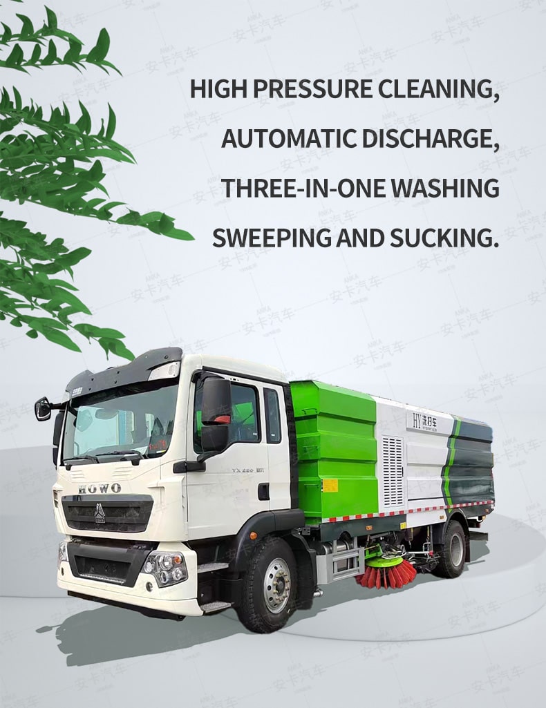  SINOTRUK 4*2 new or used road sweeper truck price Detailed Diagram