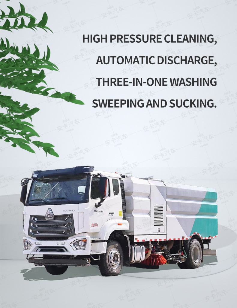  SINOTRUK 4*2 new or used price of road sweeper truck Detailed Diagram