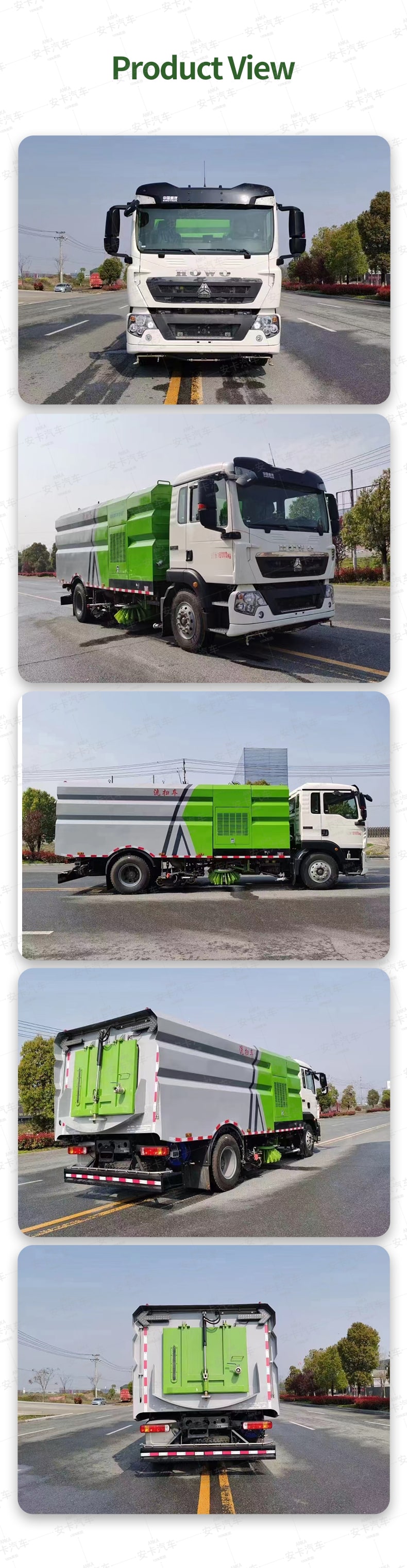  SINOTRUK 4*2 road sweeper truck vacuum suction function Product  Pictures