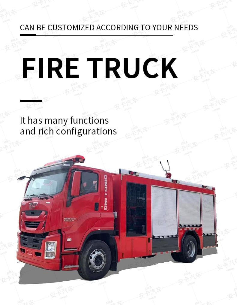  ISUZU 4*2 new or used 8cbm water tank fire fighting truck Detailed Diagram